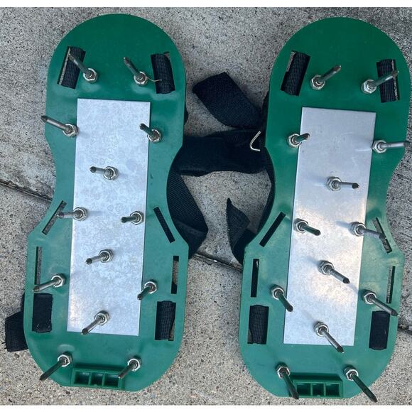 Pair Lawn Yard Grass Aerator Shoes Loosen The Soil & Root Growth Shoes for Lawn - Picture 4 of 8